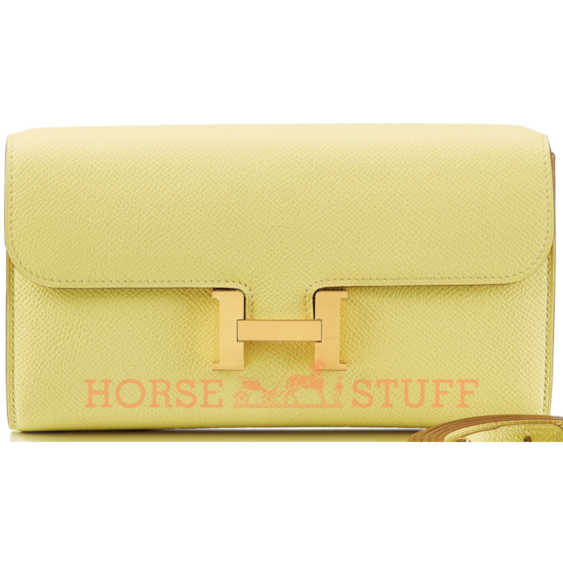 Hermès Constance To Go Wallet Jaune Poussin Epsom GHW