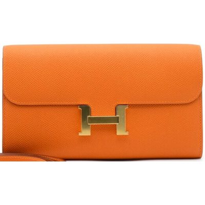 Hermès Constance To Go Wallet Orange Epsom GHW