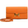 Hermès Constance To Go Wallet Orange Epsom GHW