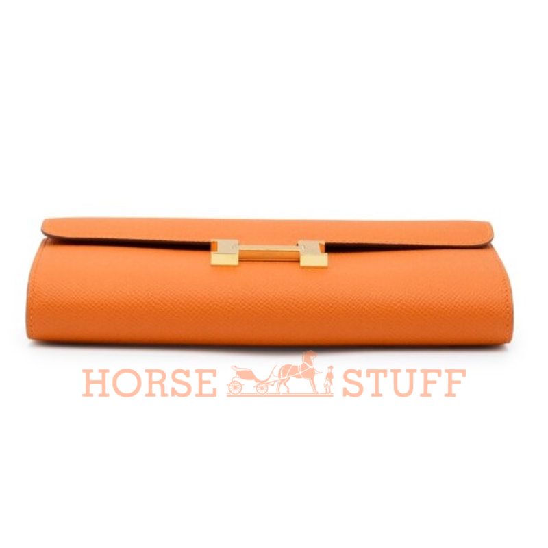 Hermès Constance To Go Wallet Orange Epsom GHW