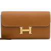 Hermès Constance To Go Wallet Toffee Epsom GHW