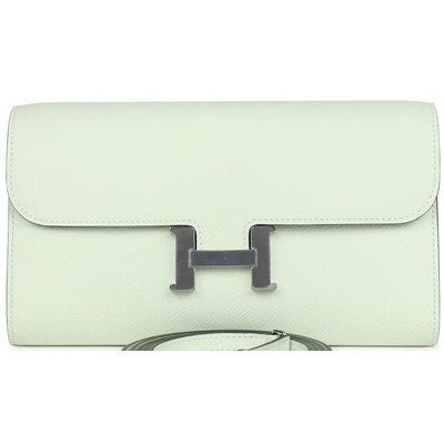 Hermès Constance To Go Wallet Vert Fizz Epsom PHW