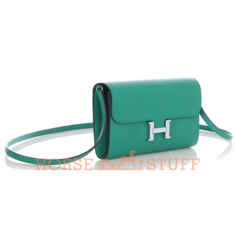 Hermès Constance To Go Wallet Vert Jade Epsom PHW