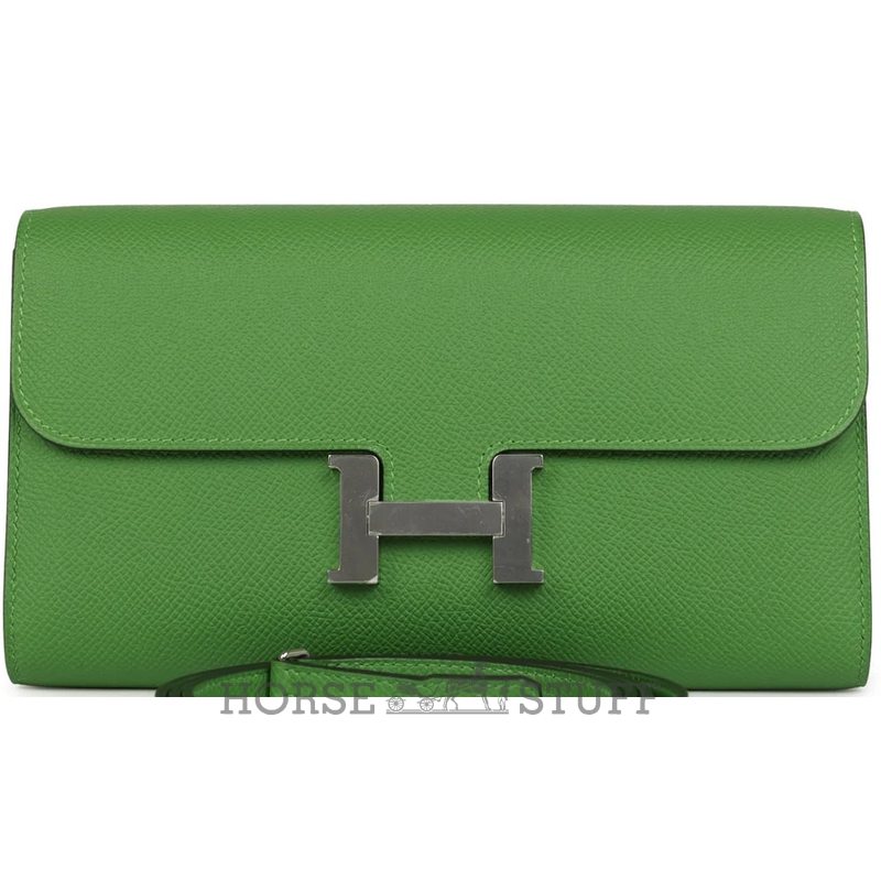 Hermès Constance To Go Wallet Vert Yucca Epsom PHW