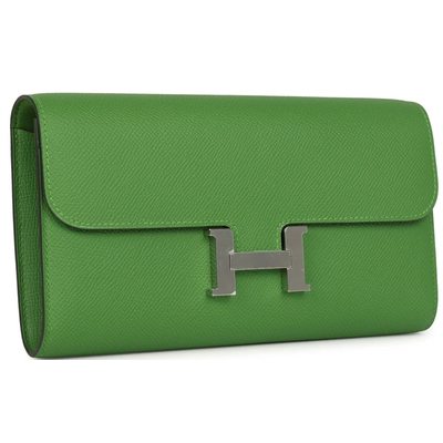 Hermès Constance To Go Wallet Vert Yucca Epsom PHW