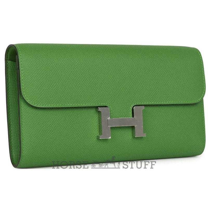 Hermès Constance To Go Wallet Vert Yucca Epsom PHW