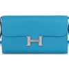 Hermès Constance To Go Wallet Blue Frida Evercolor PHW