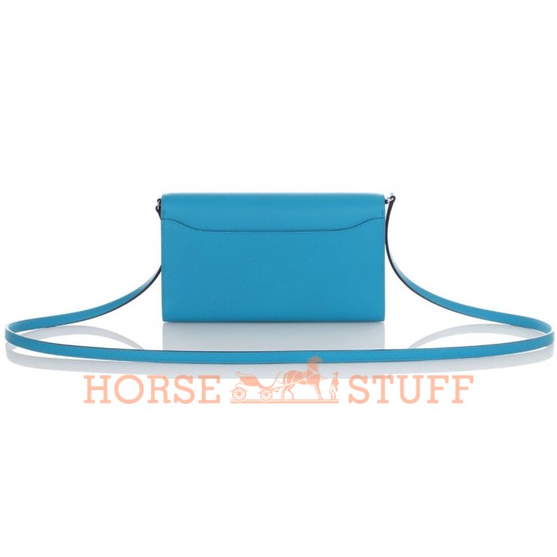 Hermès Constance To Go Wallet Blue Frida Evercolor PHW