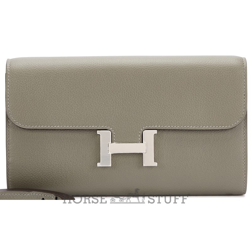 Hermès Constance To Go Wallet Gris Meyer Evercolor PHW