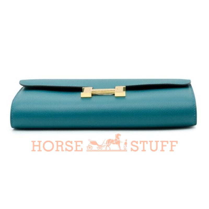 Hermès Constance To Go Wallet Vert Bosphore Evercolor GHW