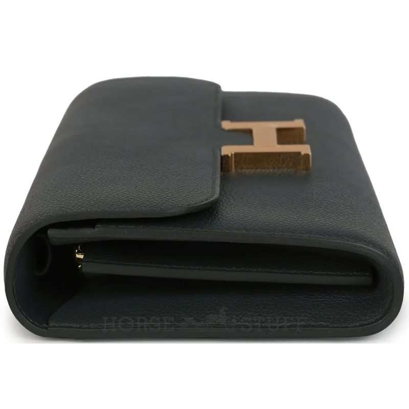 Hermès Constance To Go Wallet Vert Mangrove Evercolor GHW