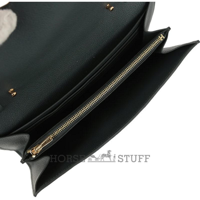 Hermès Constance To Go Wallet Vert Mangrove Evercolor GHW