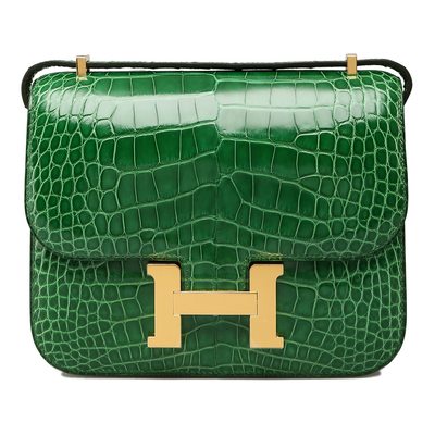 Hermès Constance 18 Cactus Lisse Crocodile Alligator GHW