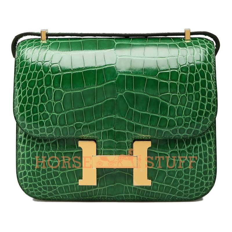 Hermès Constance 18 Cactus Lisse Crocodile Alligator GHW