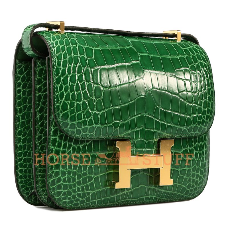 Hermès Constance 18 Cactus Lisse Crocodile Alligator GHW