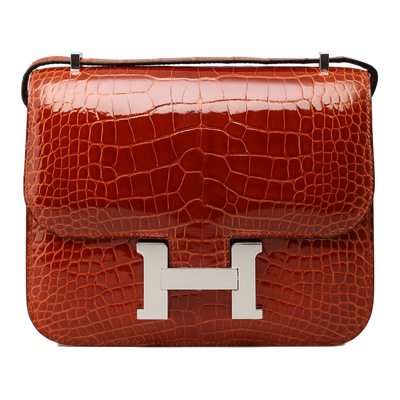 Hermès Constance 18 Cuivre Lisse Crocodile Alligator GHW