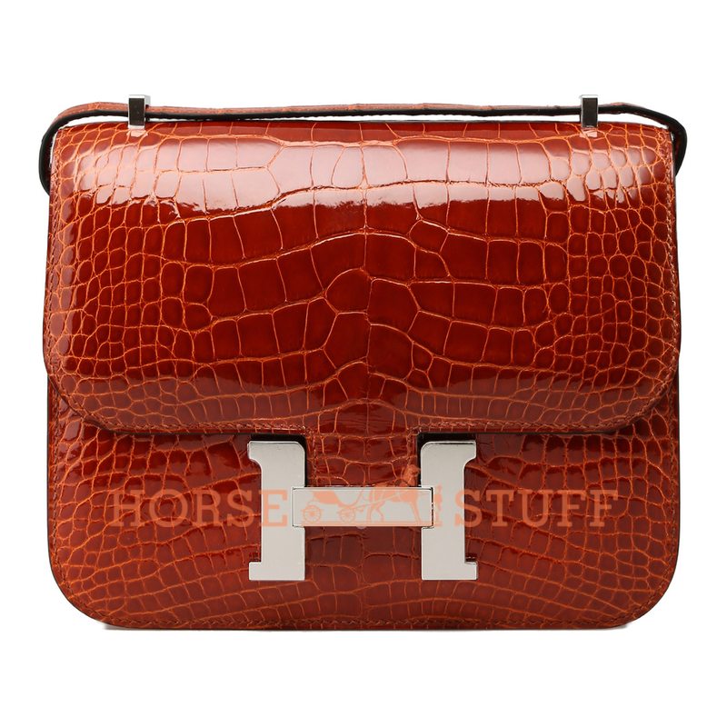 Hermès Constance 18 Cuivre Lisse Crocodile Alligator GHW