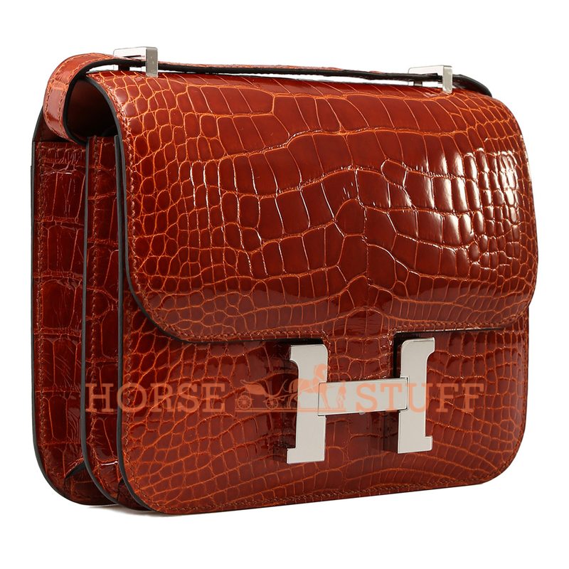 Hermès Constance 18 Cuivre Lisse Crocodile Alligator GHW