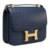 Hermès Constance 24 Blue de Malte Ostrich GHW