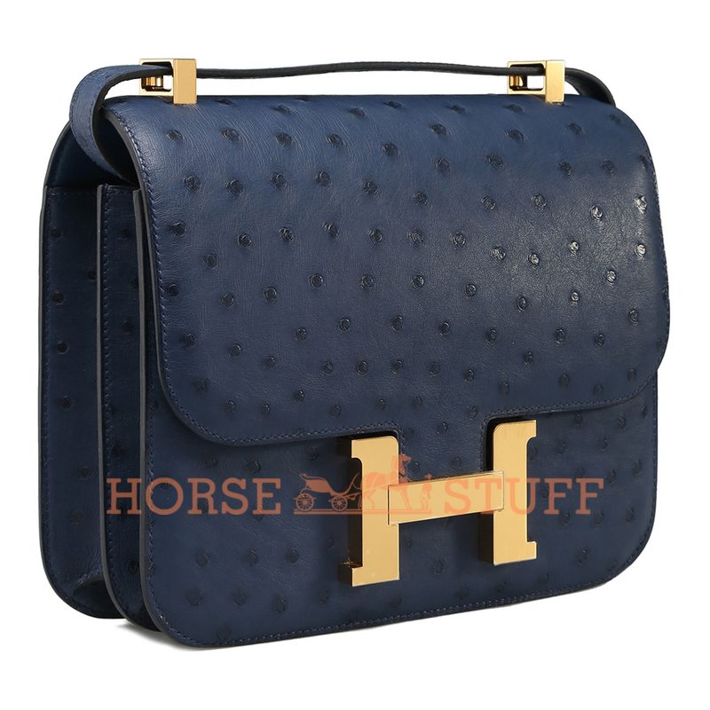 Hermès Constance 24 Blue de Malte Ostrich GHW