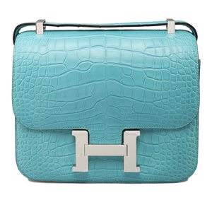 Hermes Blue Paon & Bleu Saint CYR HSS Crocodile Kelly 25 Handbag
