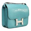 Hermès Constance 24 Matte Blue Saint-Cyr Crocodile Alligator PHW