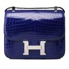 Hermès Constance 24 Blue Electrique Lisse Crocodile Niloticus PHW