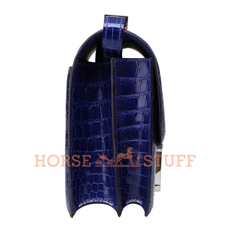 Hermès Constance 24 Blue Electrique Lisse Crocodile Niloticus PHW