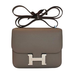 Hermès Constance 18 Gris Etain Epsom PHW