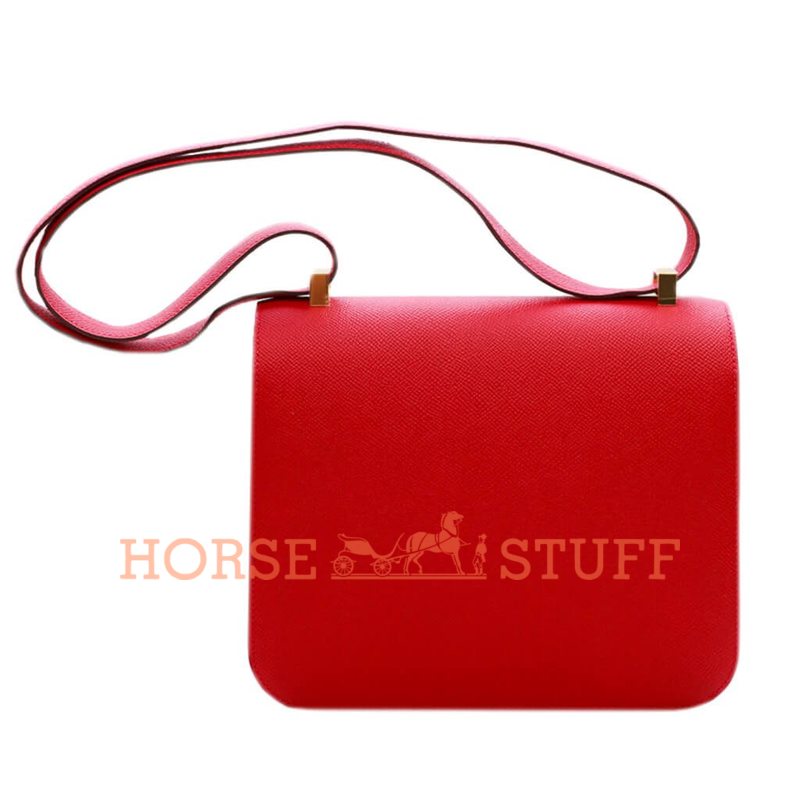 Hermès Constance 24 Rouge Casaque Epsom GHW