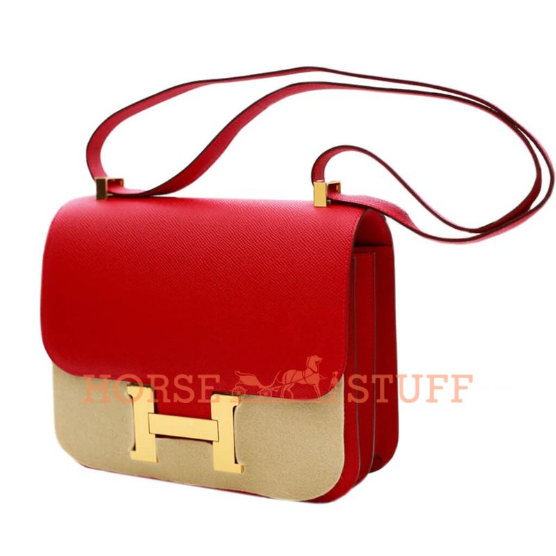 Hermès Constance 24 Rouge Casaque Epsom GHW