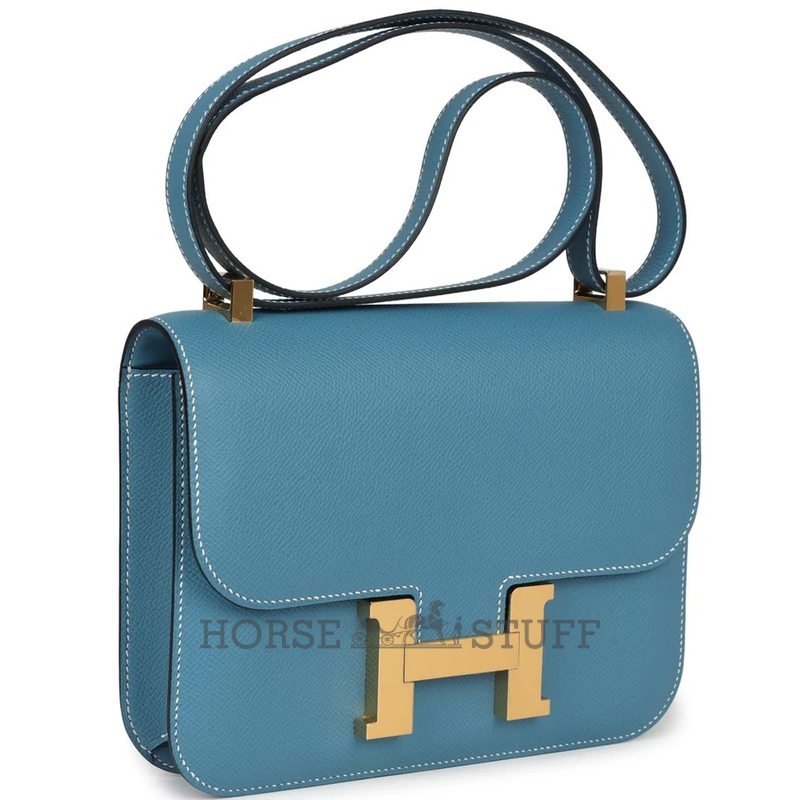 Hermès Constance 1-24 Blue Jean Epsom GHW