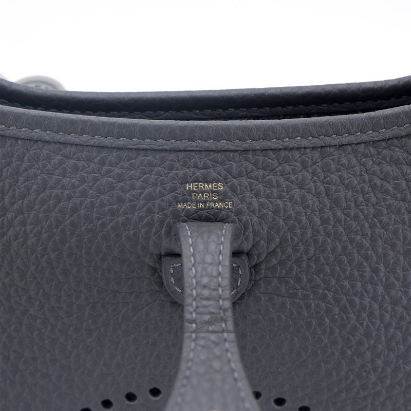 Hermès Evelyne Mini II TPM 16 Ardoise Clemence Permabrass