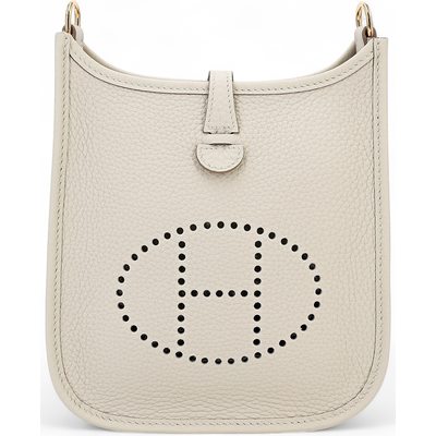 Hermès Evelyne Mini II TPM 16 Beton Clemence GHW