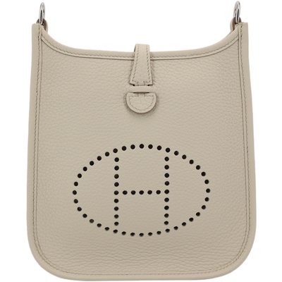 Hermès Evelyne Mini II TPM 16 Beton Clemence PHW