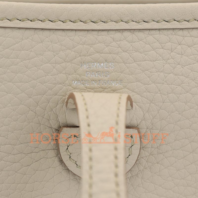 Hermès Evelyne Mini II TPM 16 Beton Clemence PHW