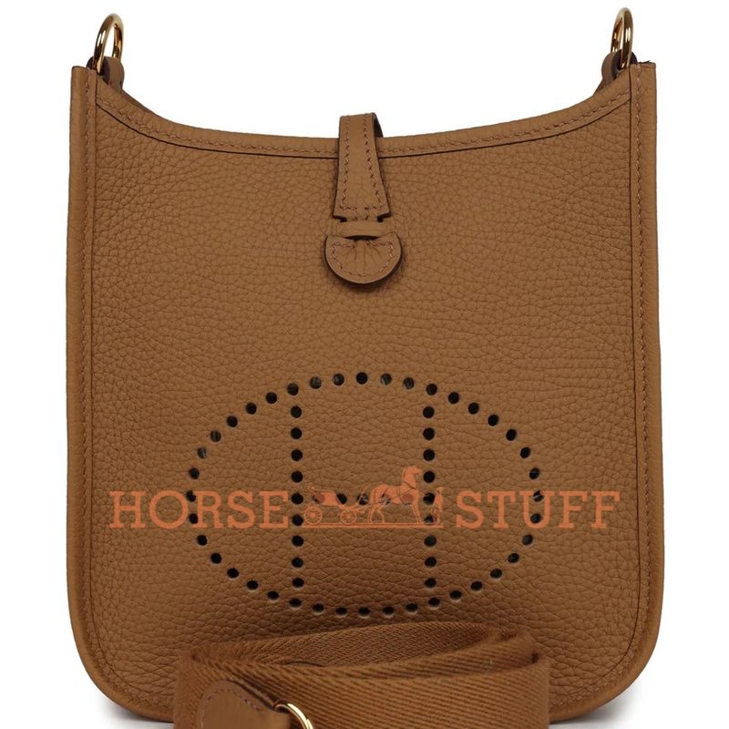 Hermès Evelyne Mini II TPM 16 Biscuit Clemence GHW