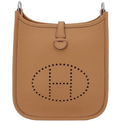 Hermès Evelyne Mini II TPM 16 Biscuit Clemence PHW