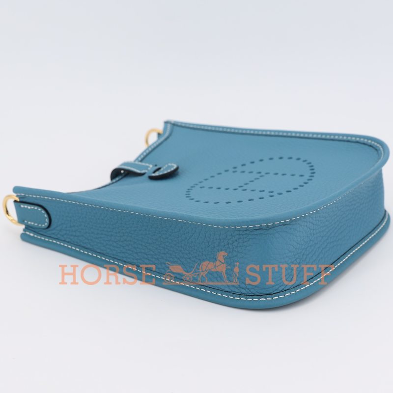 Hermès Evelyne Mini II TPM 16 Blue Jean Clemence GHW