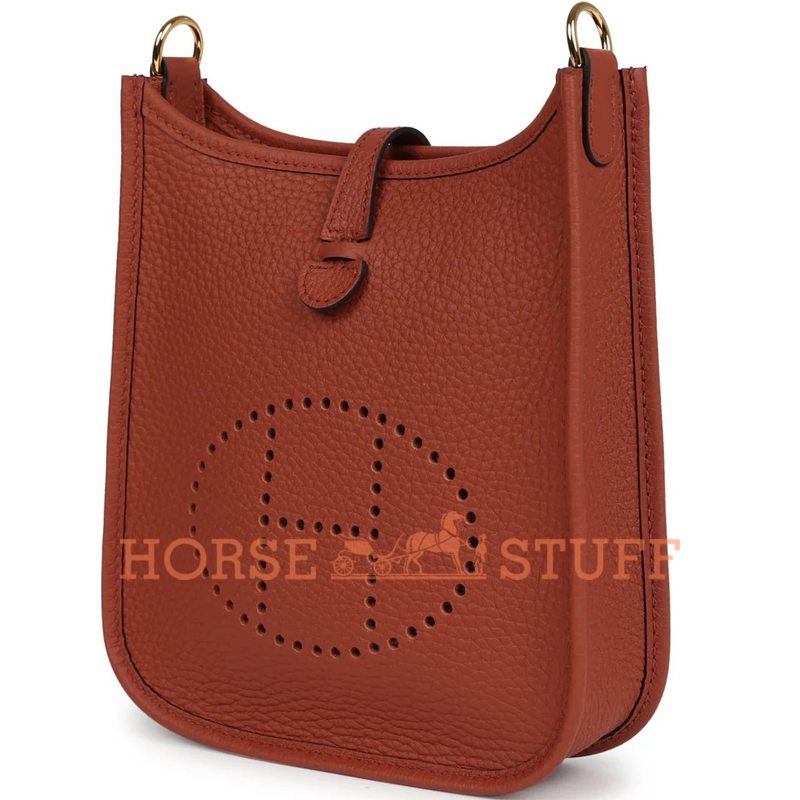 Hermès Evelyne Mini II TPM 16 Cuivre Clemence GHW