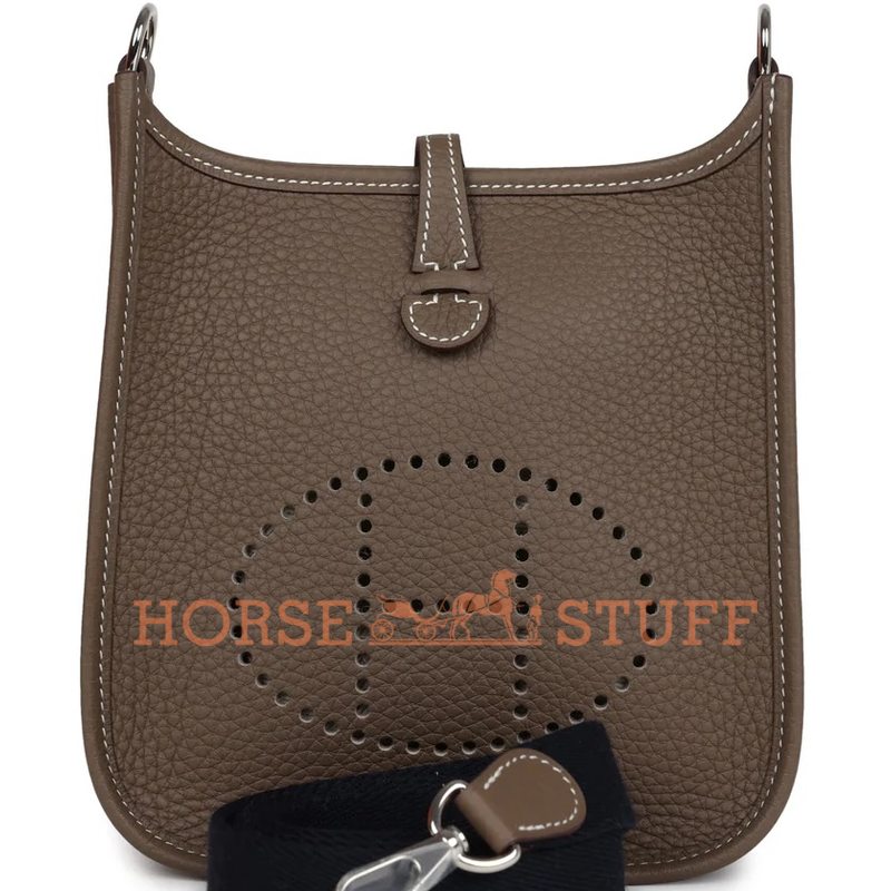 Hermès Evelyne Mini II TPM 16 Etoupe Clemence PHW