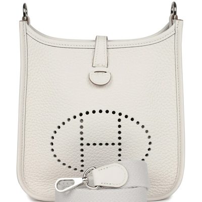 Hermès Evelyne Mini II TPM 16 Gris Pale Clemence PHW