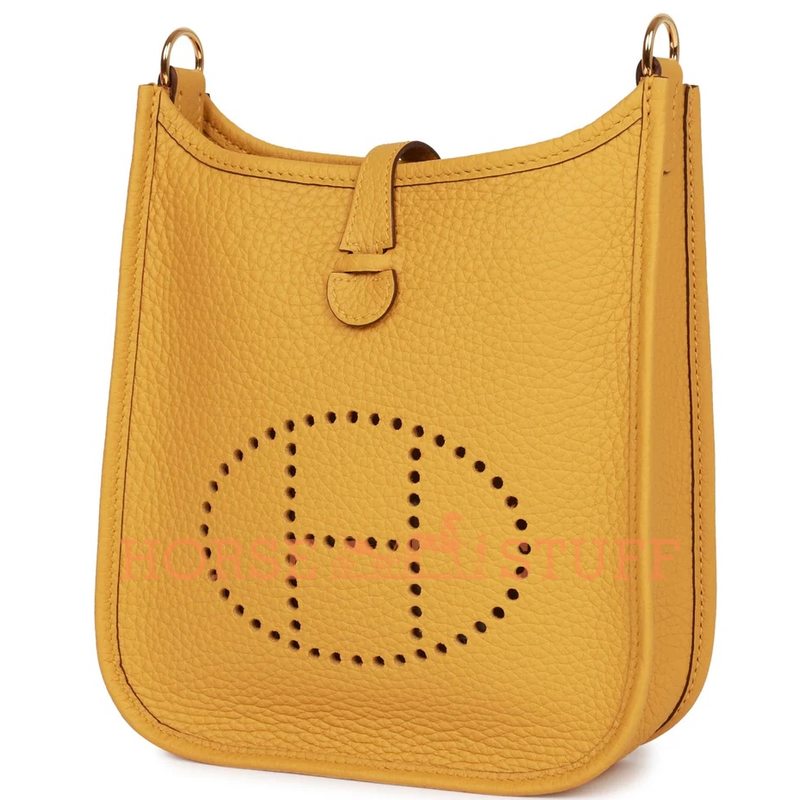 Hermès Evelyne Mini II TPM 16 Jaune Ambre Clemence GHW