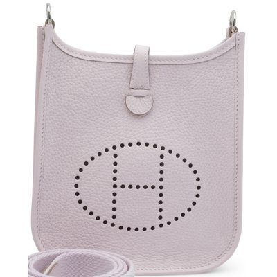 Hermès Evelyne Mini II TPM 16 Mauve Pale Clemence PHW
