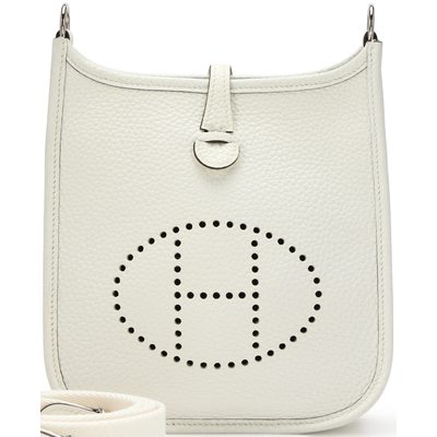 Hermès Evelyne Mini II TPM 16 New White Clemence PHW