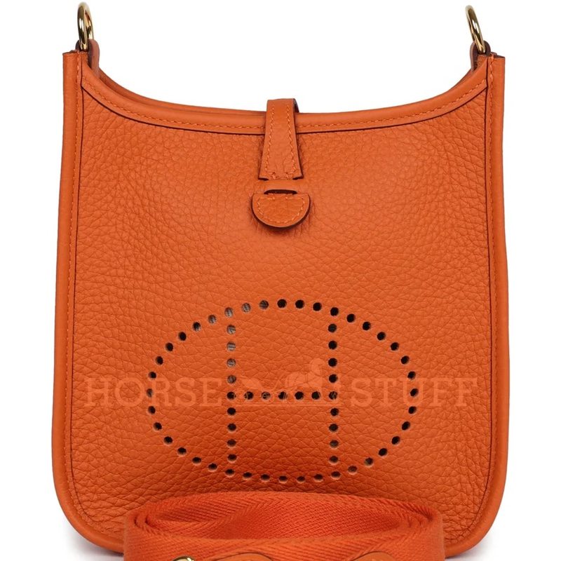 Hermès Evelyne Mini II TPM 16 Orange Clemence GHW