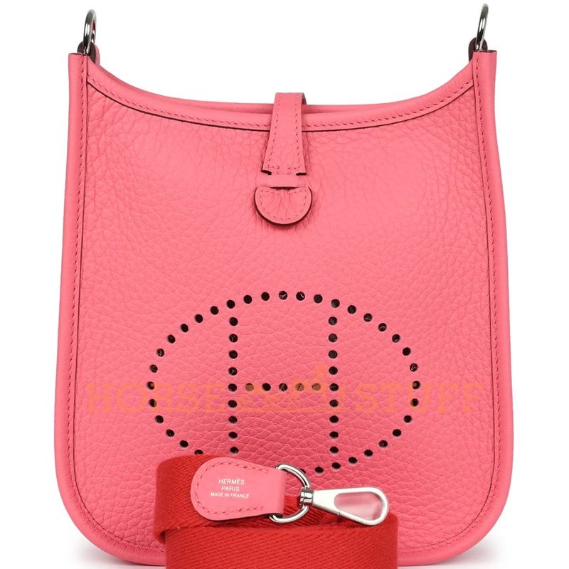 Hermès Evelyne Mini II TPM 16 Rose Azalee Clemence PHW