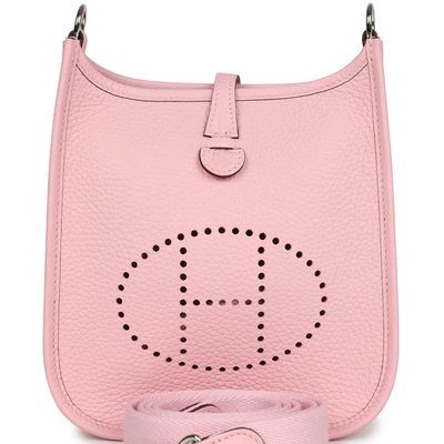 Hermès Evelyne Mini II TPM 16 Rose Sakura Clemence PHW