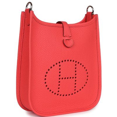 Hermès Evelyne Mini II TPM 16 Rose Texas Clemence PHW