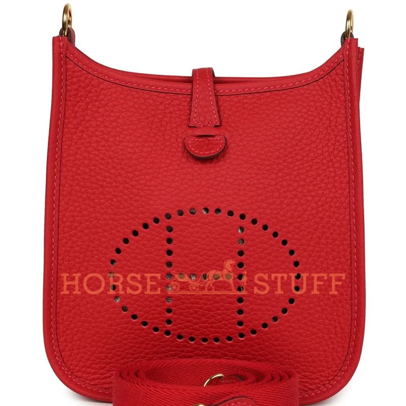 Hermès Evelyne Mini II TPM 16 Vermillion Clemence GHW